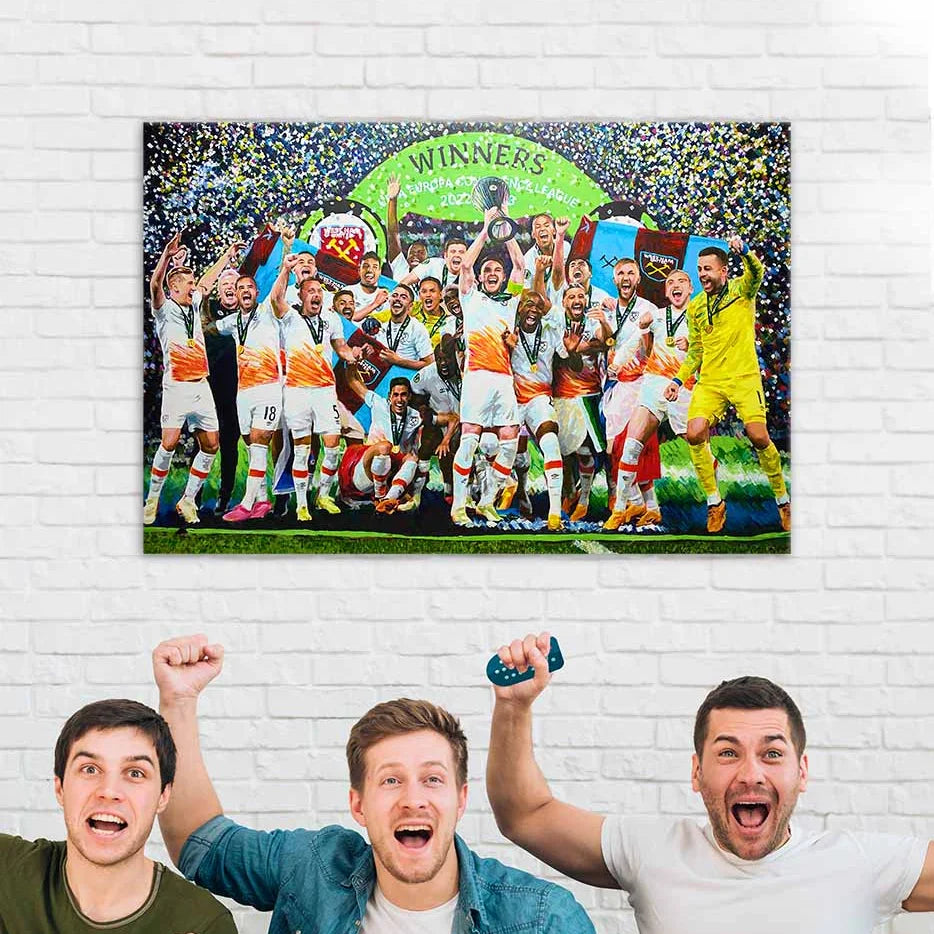 Conference League trophy lift print