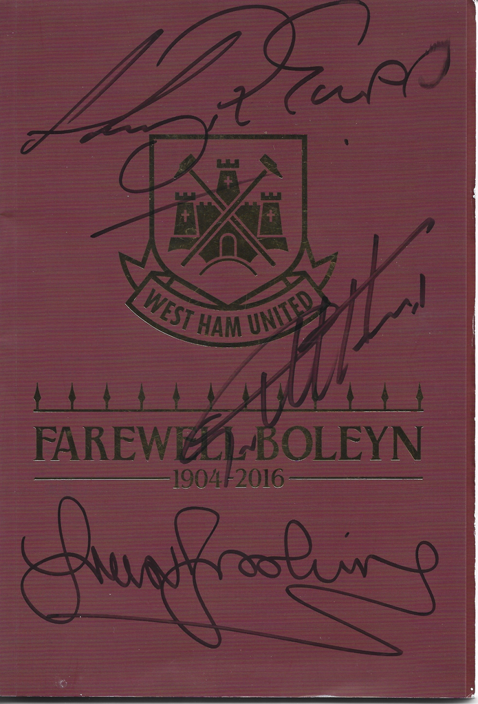 SIGNED: Programme from final Upton Park match