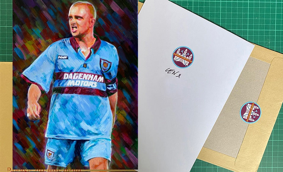 Signed Julian Dicks away print