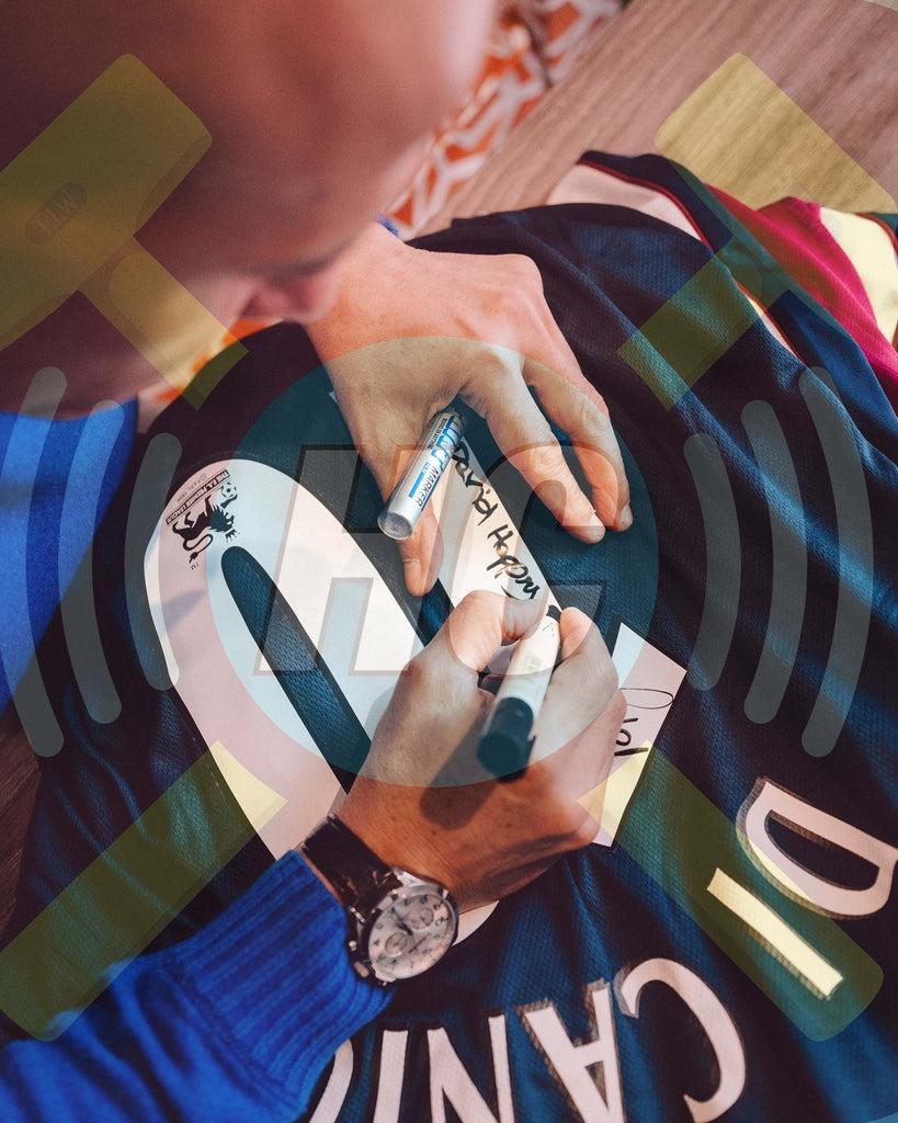 SIGNED: Paolo Di Canio navy shirt