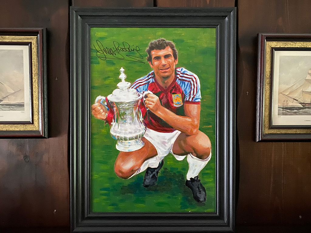 SIGNED: Sir Trevor Brooking painting