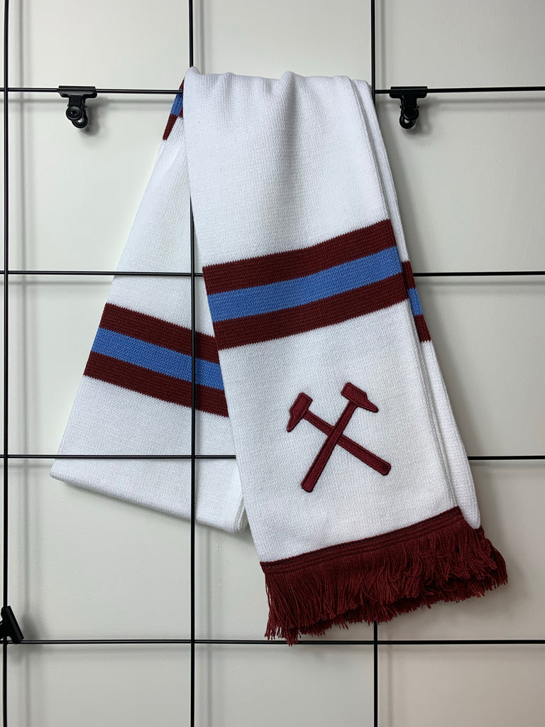 White Scarf With Crossed Hammers